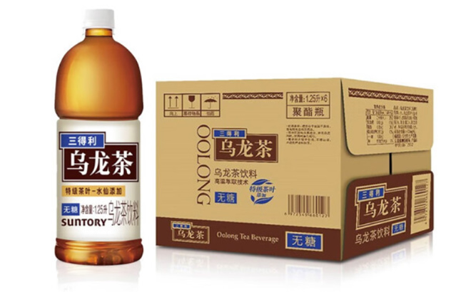 三得利乌龙茶饮料大瓶 无糖 1.25L